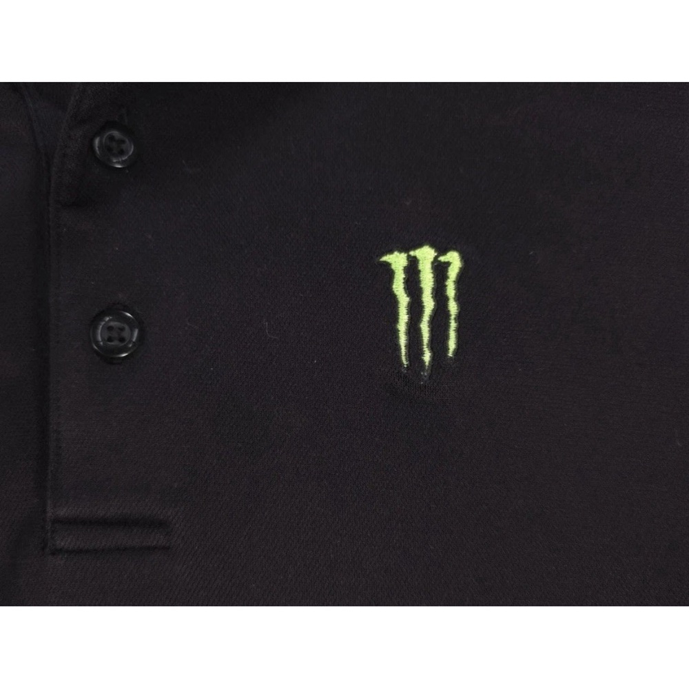 Monster Energy Polo Shirt Womens XL Black Embroider MONSTER ENERGY Ladies